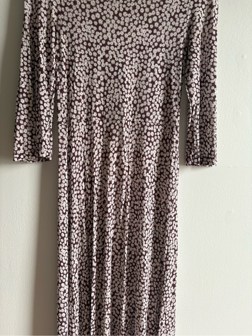 Samsoe Sz XS Fritta Floral Cottagecore Long Sleeves Maxi Dress In Choco Aster - Picture 6 of 14